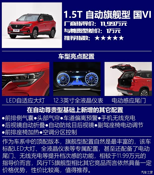 東風(fēng)風(fēng)行 風(fēng)行T5 2020款 1.5T 自動旗艦型 國VI