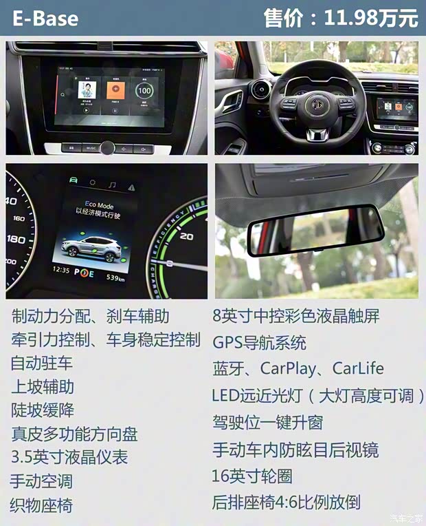 上汽集團(tuán) 名爵EZS純電動(dòng) 2019款 E-Lite版