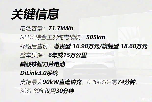 比亞迪 宋PLUS新能源 2021款 EV 旗艦型
