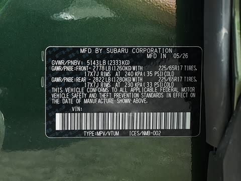 2026�� 2.4T AWD Wilderness ��Ұ��